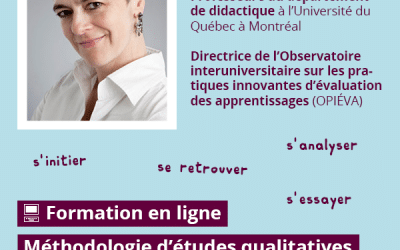 Une demi-journée de formation en ligne avec Diane Leduc sur la méthodologie d’études qualitatives