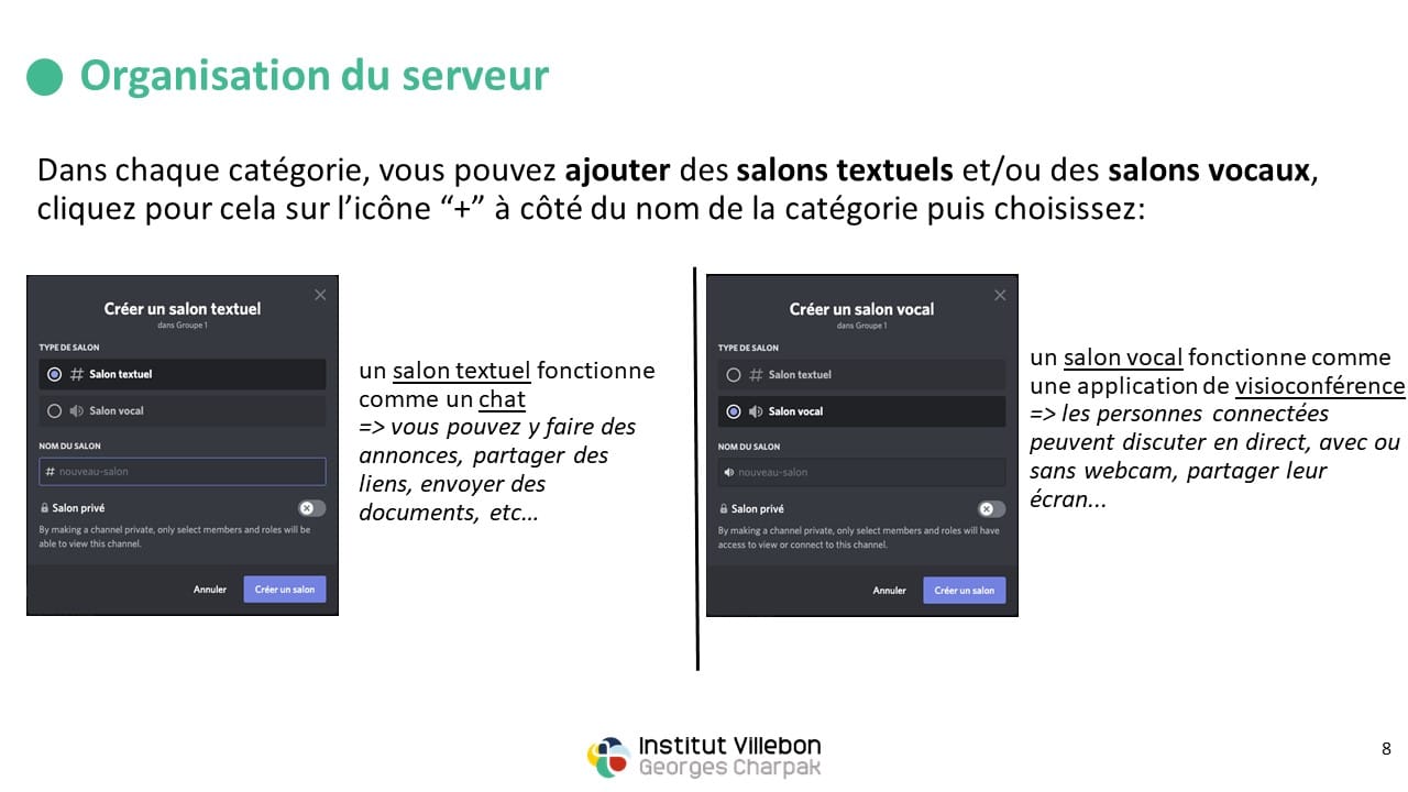 tutoriel discord - enseigner à distance