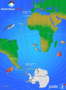 Carte représentant le parcours des étudiants de l’ENS